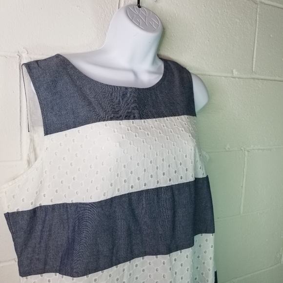 Talbots Outlet chambray eyelet shift dress new - Picture 7 of 8